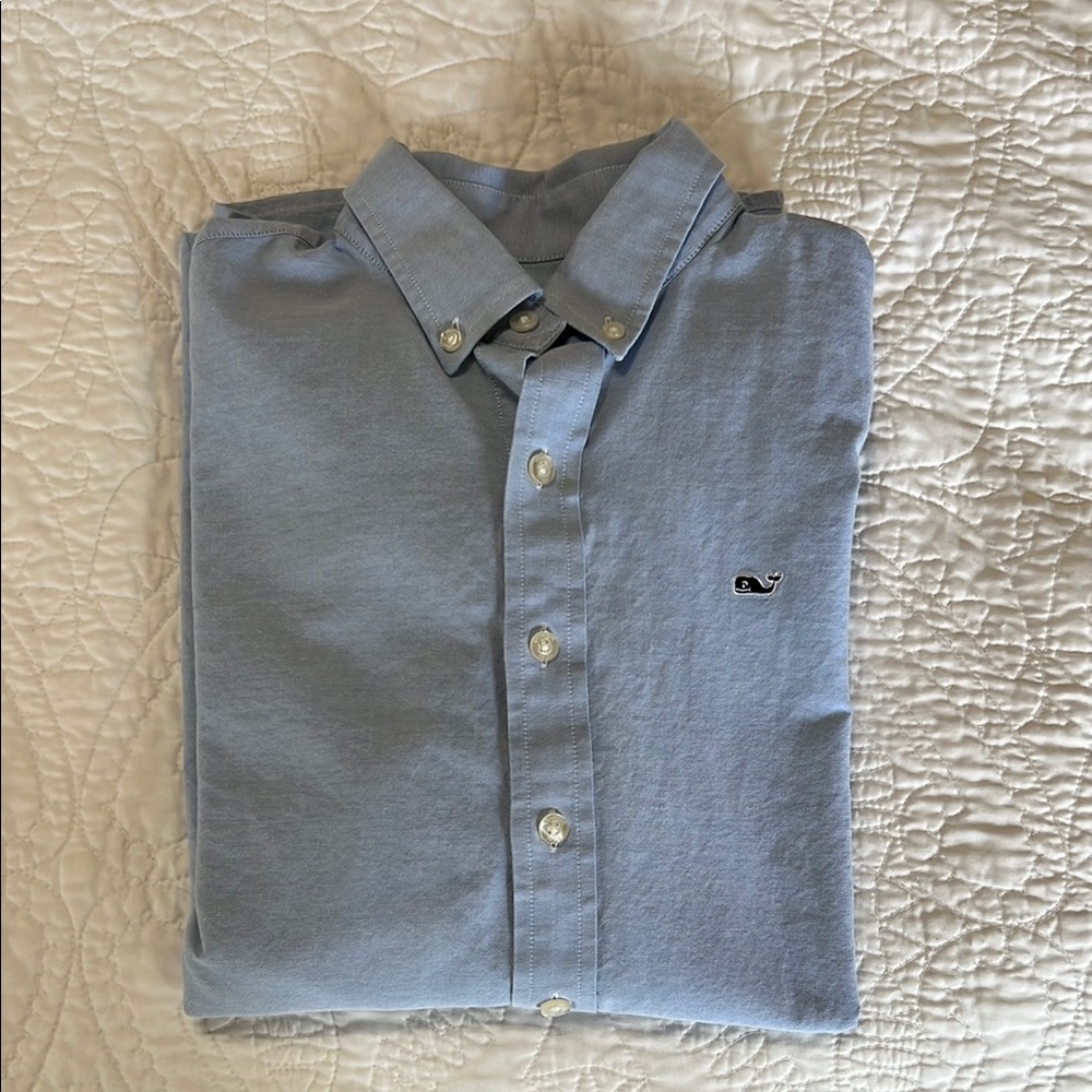 Vineyard Vines Boys Blue Oxford Shirt